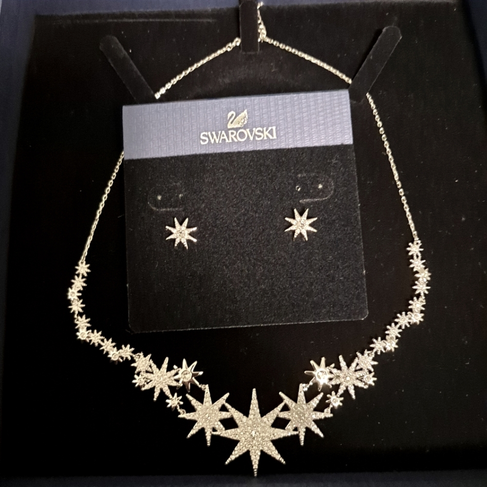 Swarovski  fizzy necklace and earring set